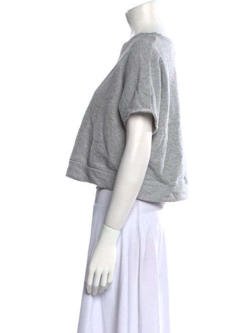 Derek Lam 10 Crosby Bateau Neckline Short Sleeve Crop Top