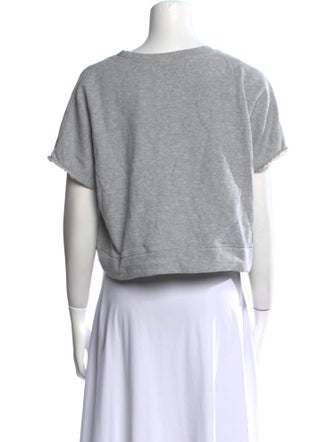 Derek Lam 10 Crosby Bateau Neckline Short Sleeve Crop Top