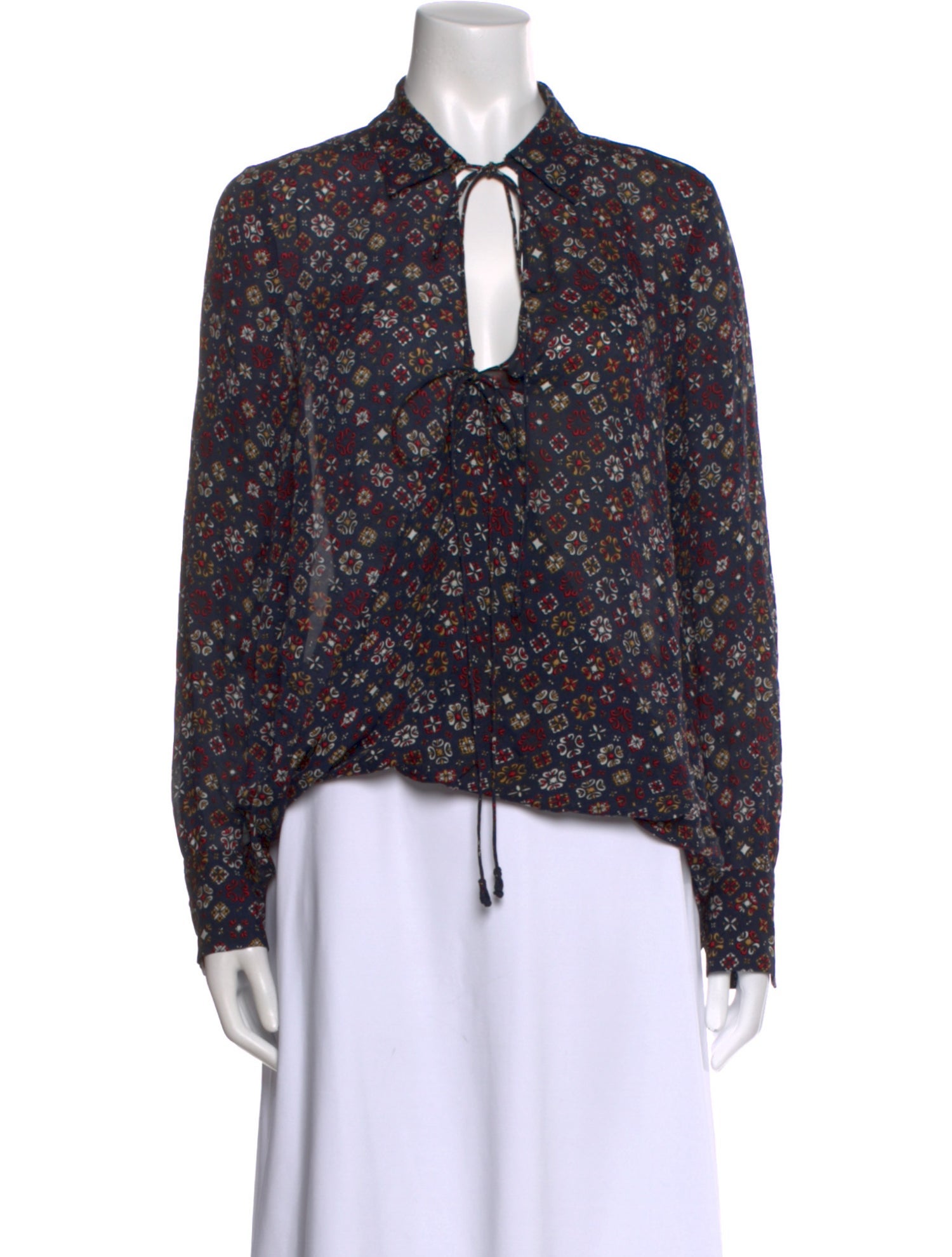Derek Lam 10 Crosby Silk Floral Print Blouse