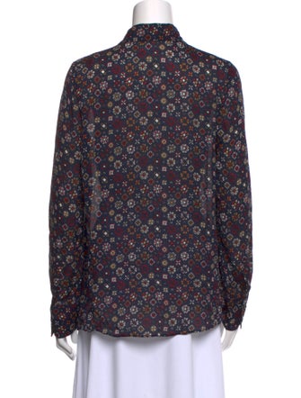 Derek Lam 10 Crosby Silk Floral Print Blouse