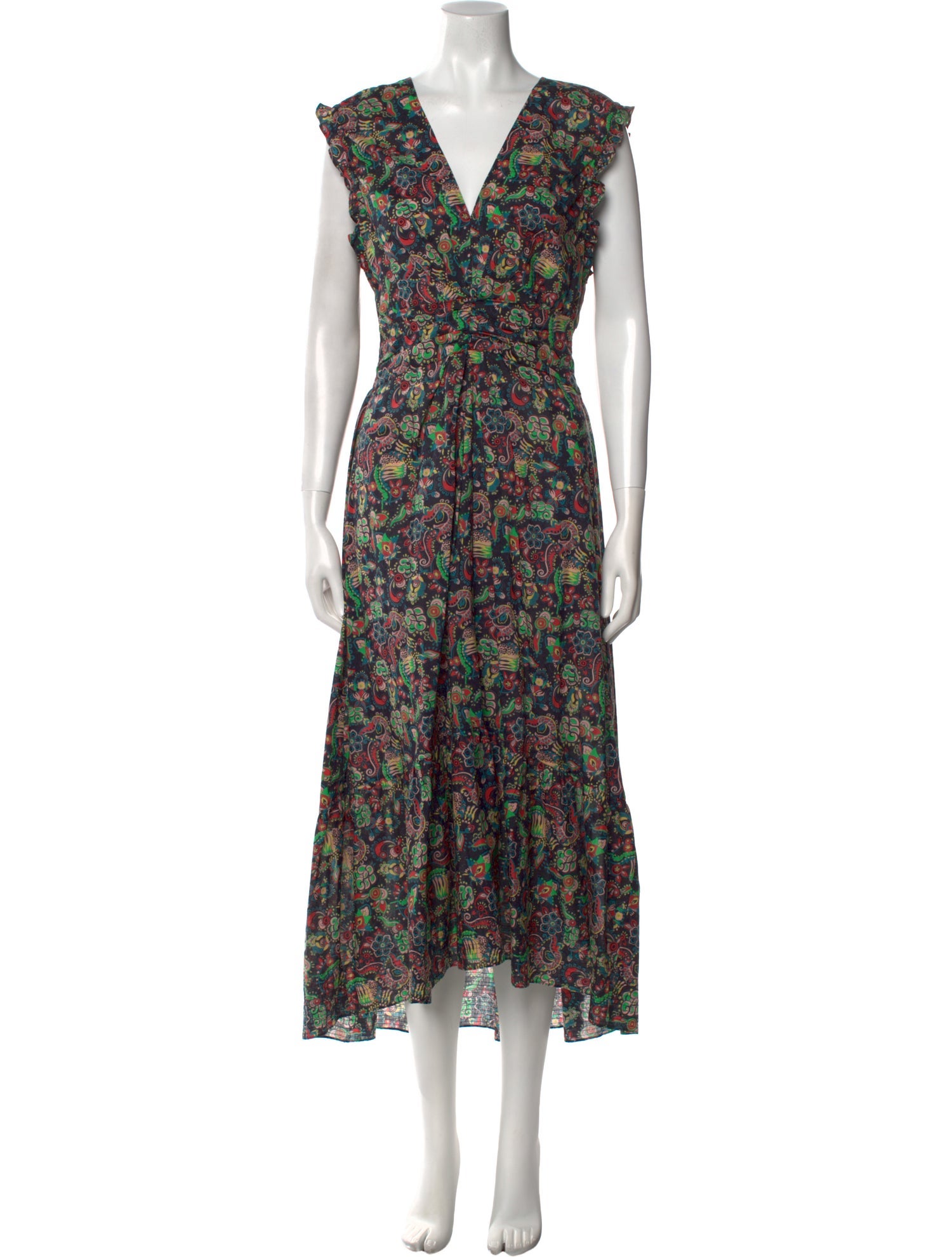Derek Lam 10 Crosby Floral Print Long Dress