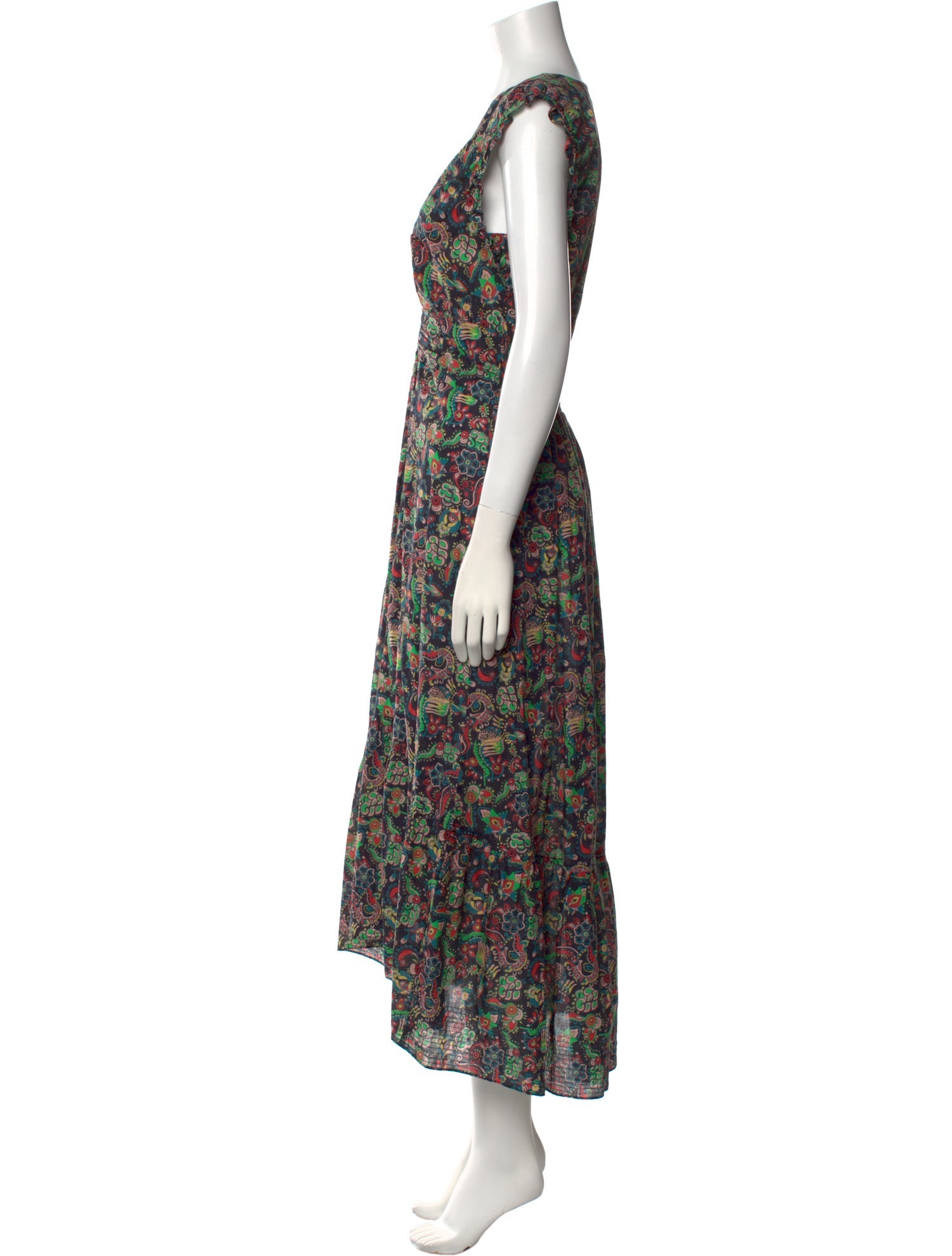 Derek Lam 10 Crosby Floral Print Long Dress