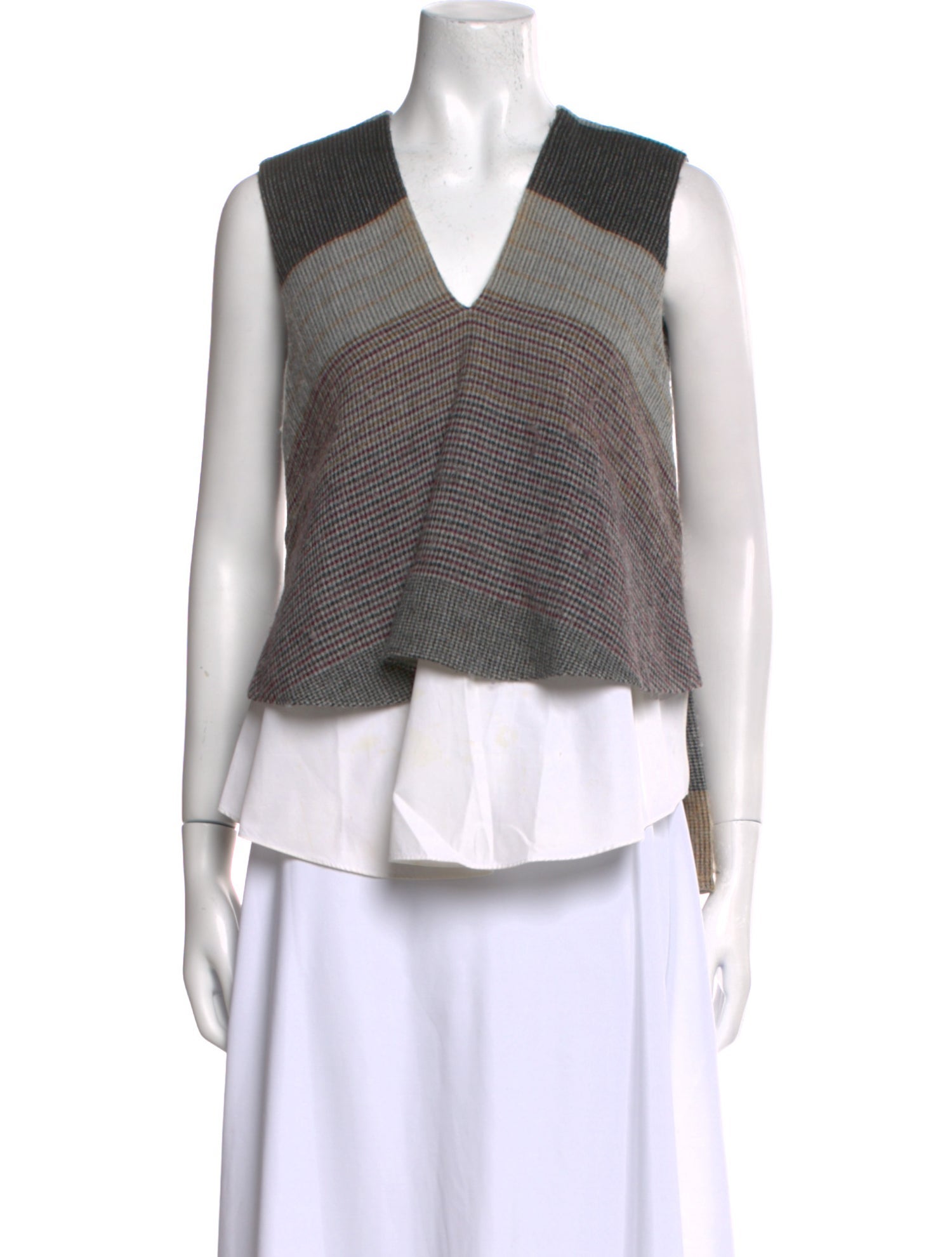 Derek Lam 10 Crosby Striped V-Neck Top