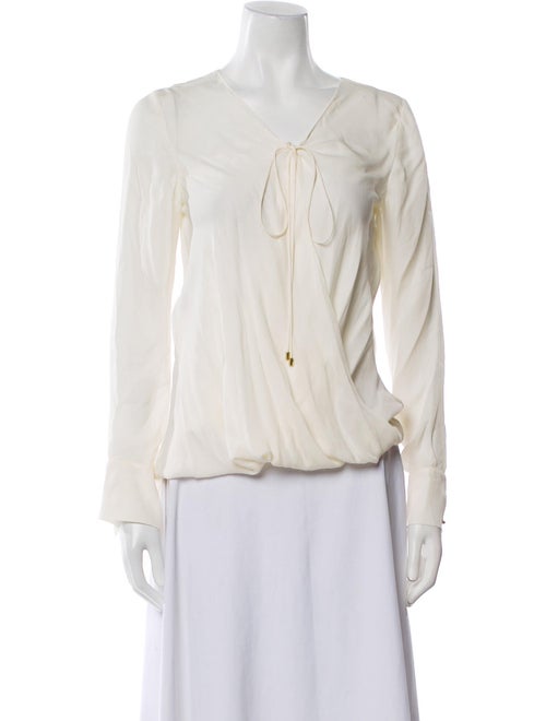 Derek Lam 10 Crosby Silk V-Neck Blouse