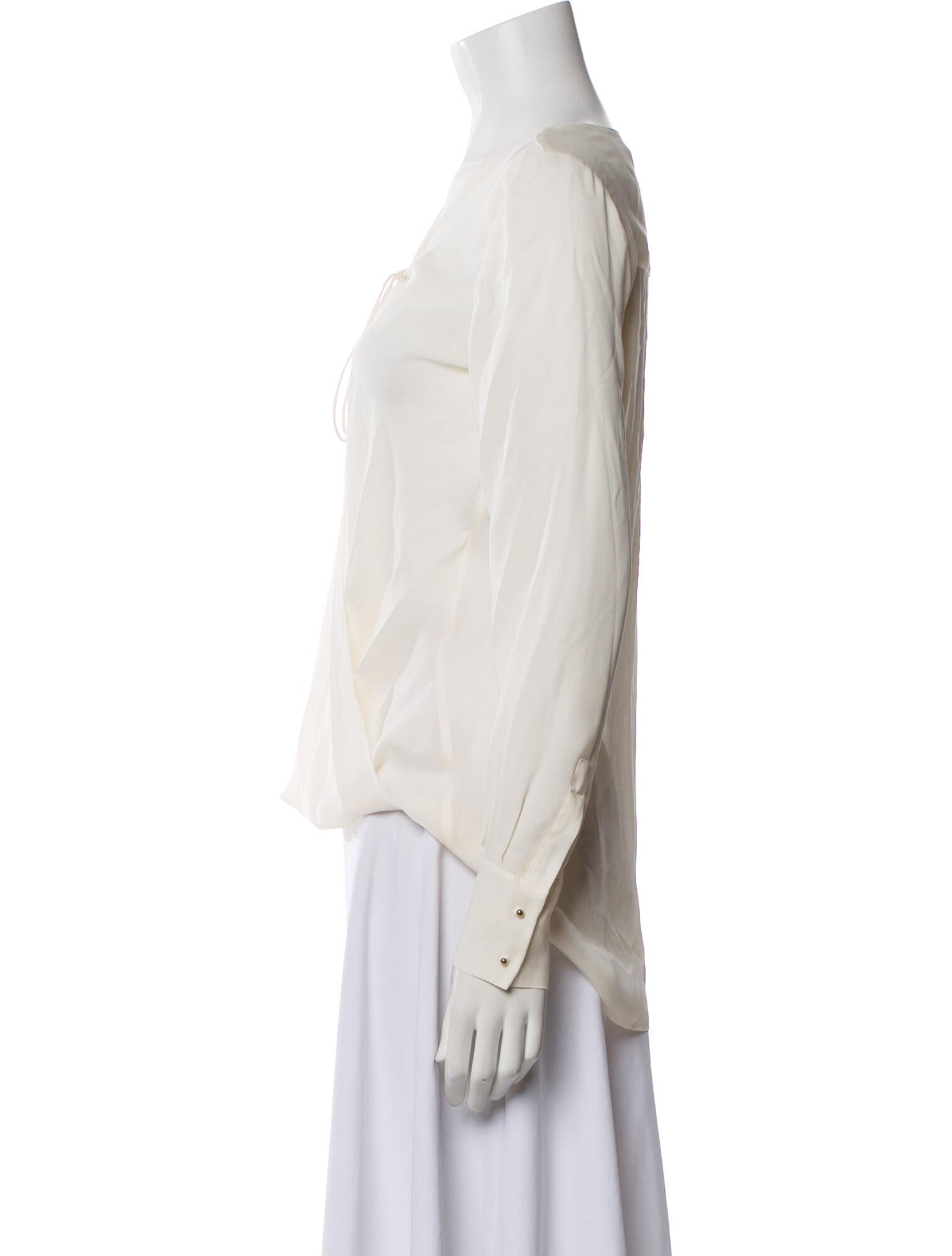 Derek Lam 10 Crosby Silk V-Neck Blouse