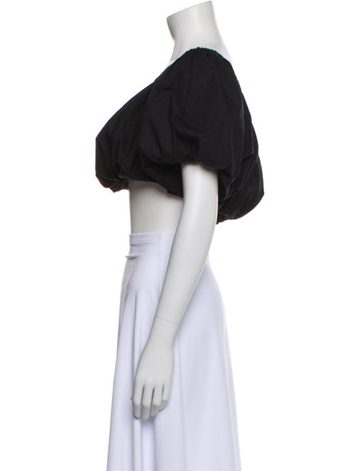 Derek Lam 10 Crosby Scoop Neck Short Sleeve Crop Top