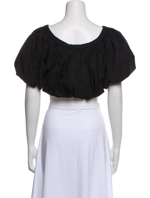 Derek Lam 10 Crosby Scoop Neck Short Sleeve Crop Top