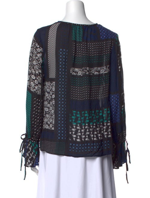 Derek Lam 10 Crosby Silk Printed Blouse