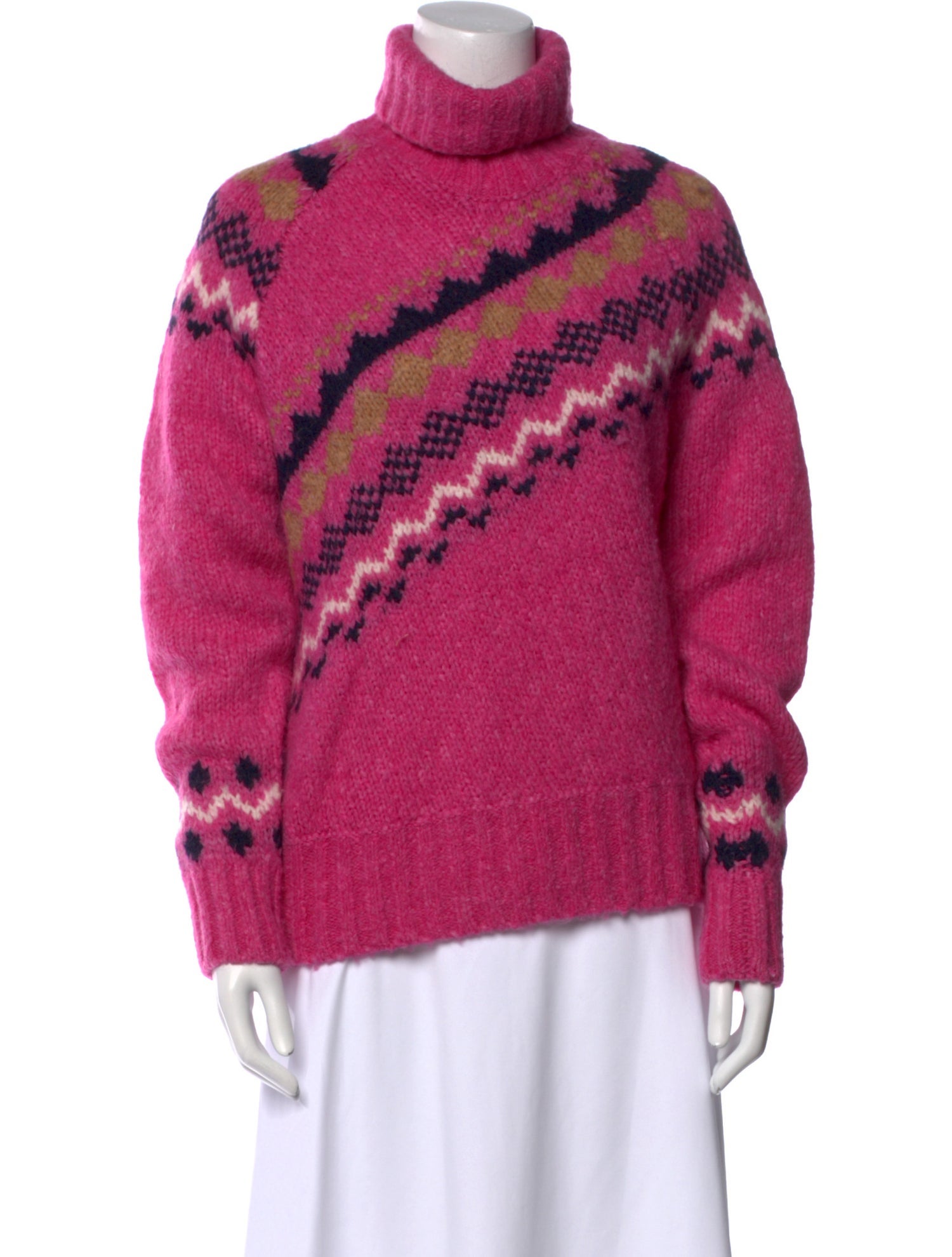 Derek Lam 10 Crosby Printed Turtleneck Sweatshirt