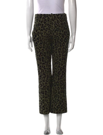 Derek Lam 10 Crosby Animal Print Wide Leg Pants