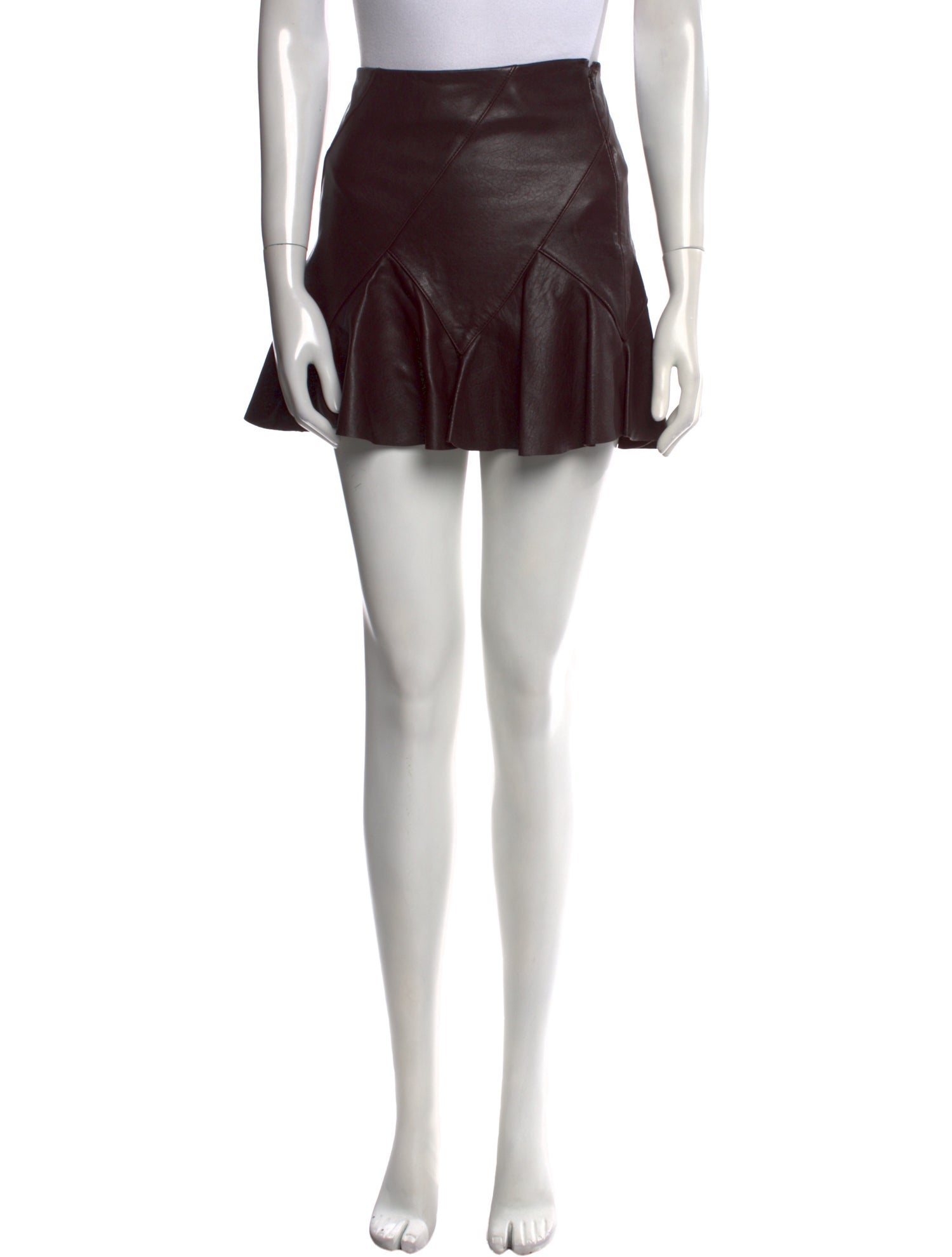 Derek Lam 10 Crosby Lamb Leather Mini Skirt