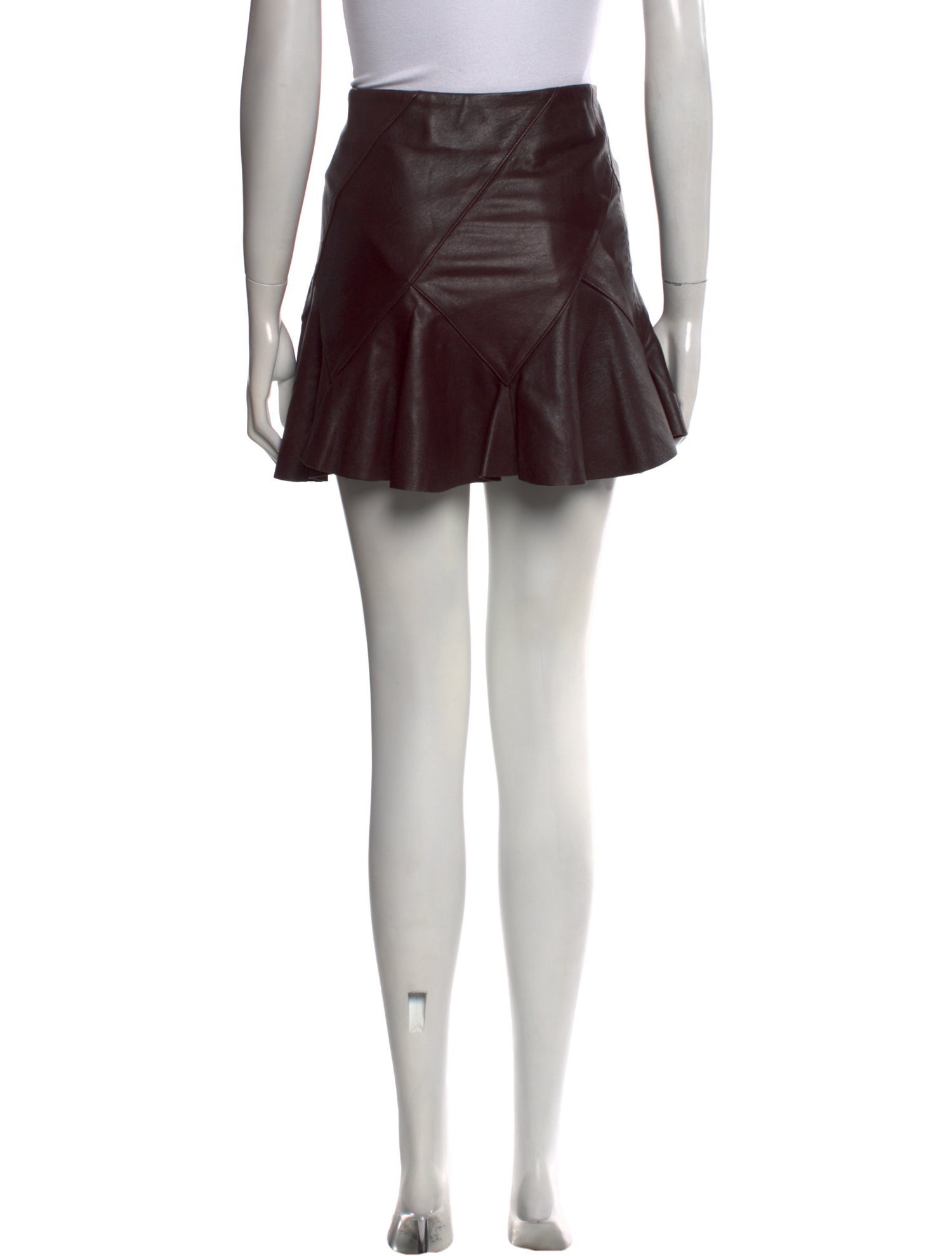 Derek Lam 10 Crosby Lamb Leather Mini Skirt