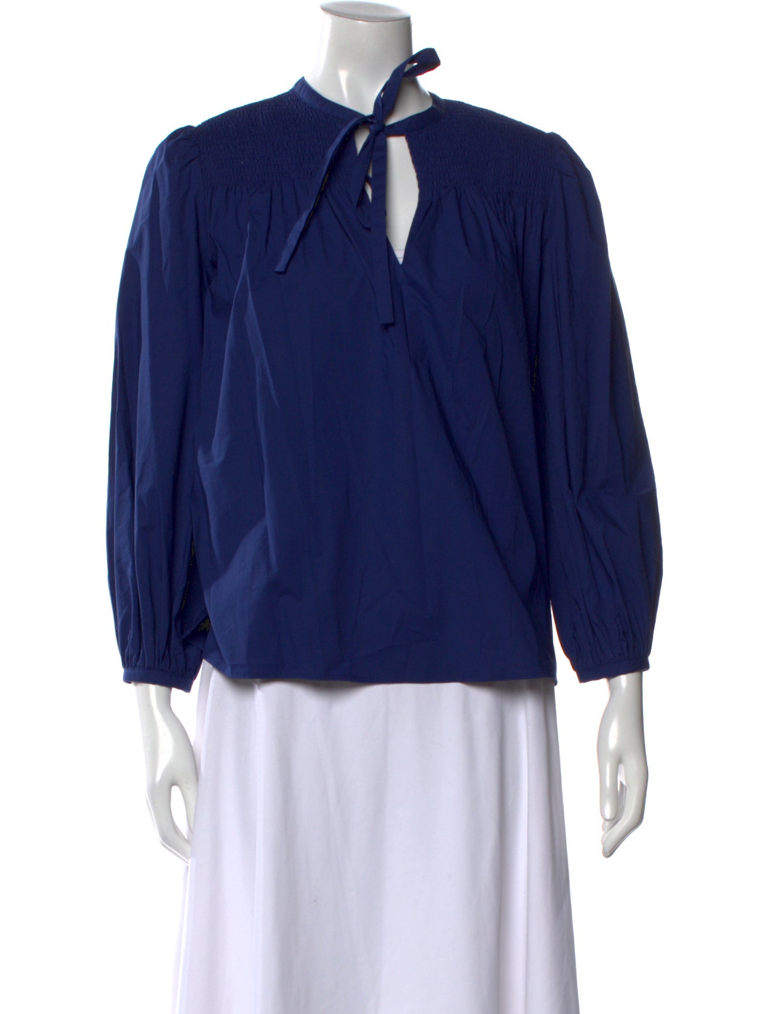 Derek Lam 10 Crosby V-Neck Three-Quarter Sleeve Top