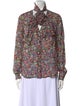 Derek Lam 10 Crosby Floral Print Mock Neck Blouse