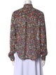 Derek Lam 10 Crosby Floral Print Mock Neck Blouse