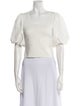 Derek Lam 10 Crosby Scoop Neck Short Sleeve Crop Top