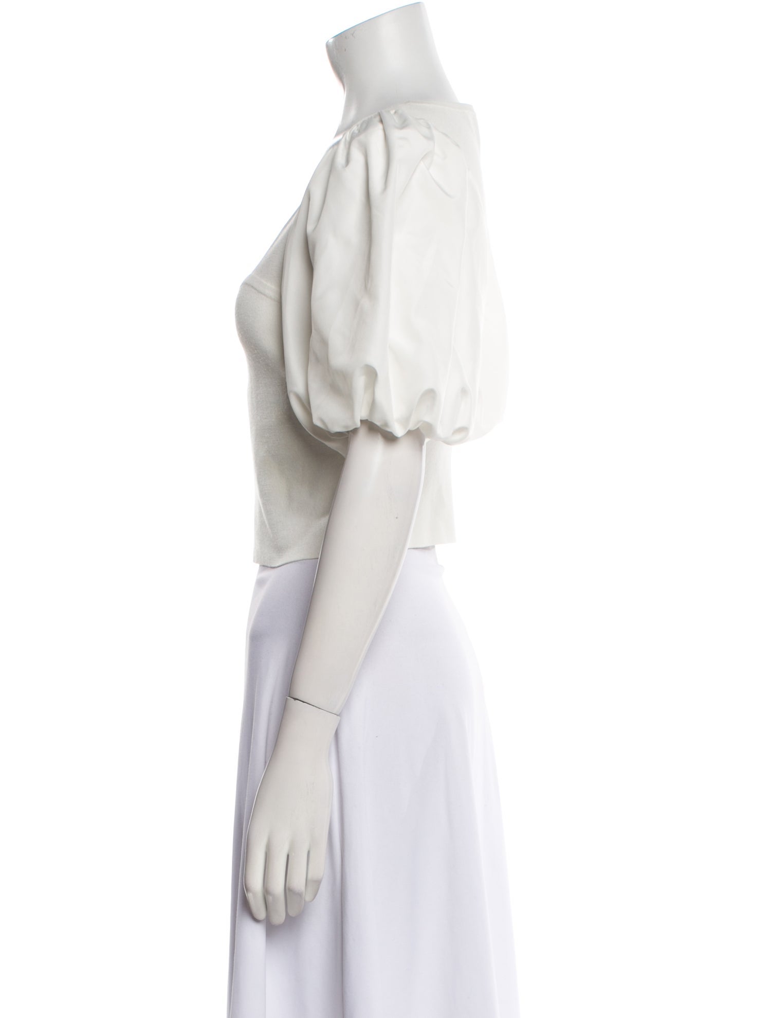 Derek Lam 10 Crosby Scoop Neck Short Sleeve Crop Top
