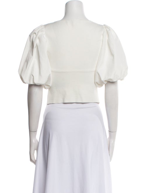 Derek Lam 10 Crosby Scoop Neck Short Sleeve Crop Top