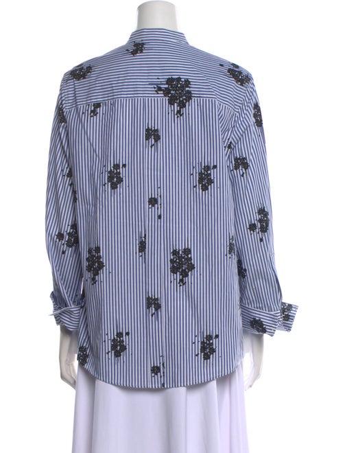 Derek Lam 10 Crosby Striped Long Sleeve Button-Up Top