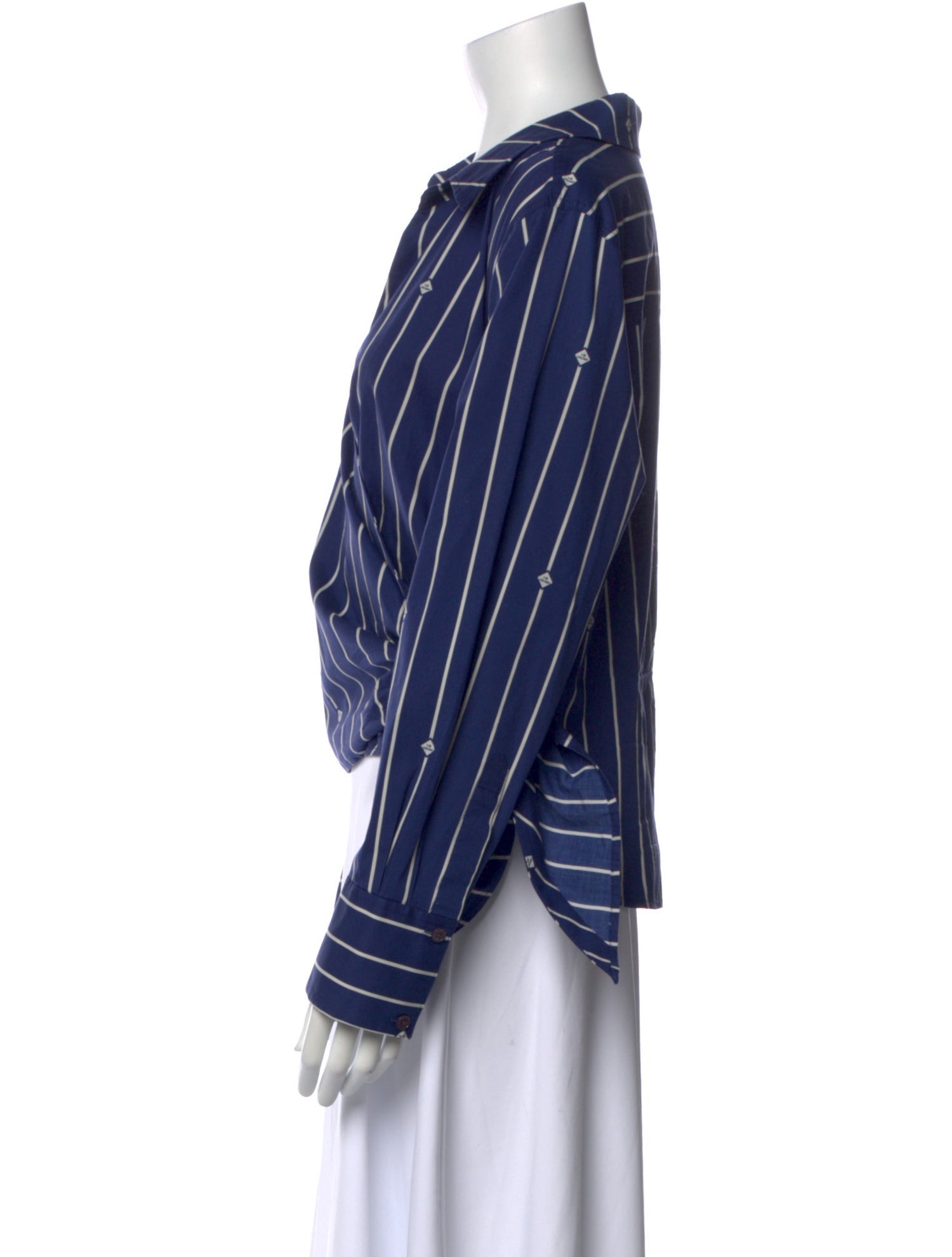 Derek Lam 10 Crosby Striped Long Sleeve Polo