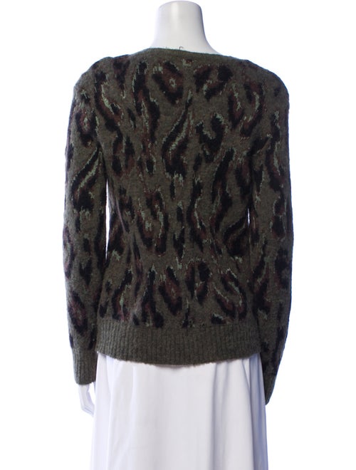 Derek Lam 10 Crosby Animal Print Crew Neck Sweater
