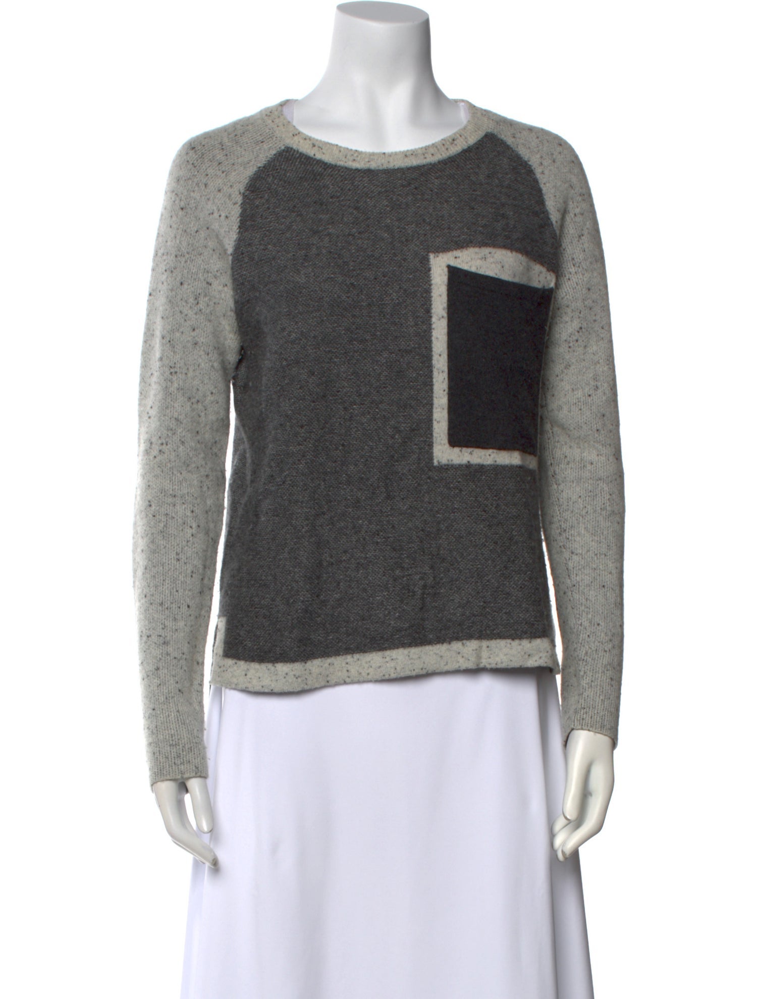 Derek Lam 10 Crosby Cashmere Colorblock Pattern Sweater