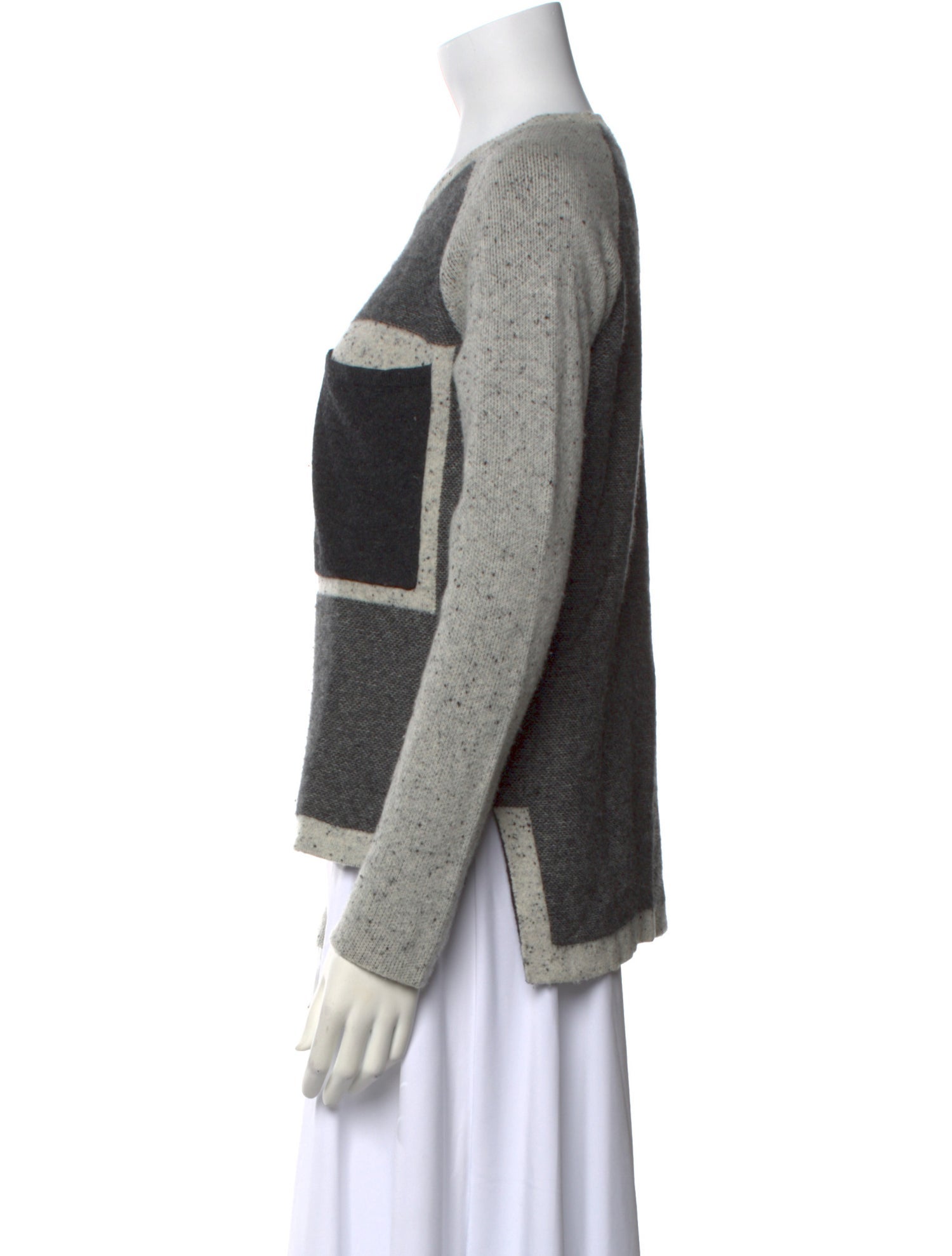 Derek Lam 10 Crosby Cashmere Colorblock Pattern Sweater