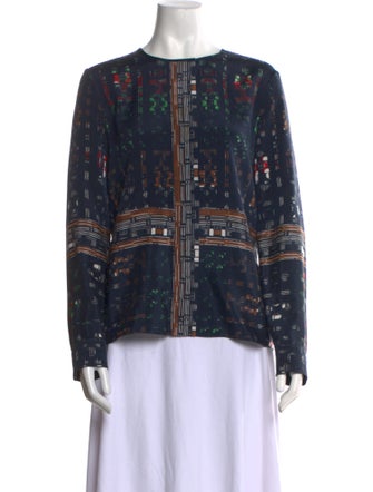 Derek Lam 10 Crosby Silk Printed Blouse