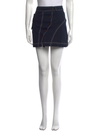 Derek Lam 10 Crosby Whipstitch Trim Mini Skirt