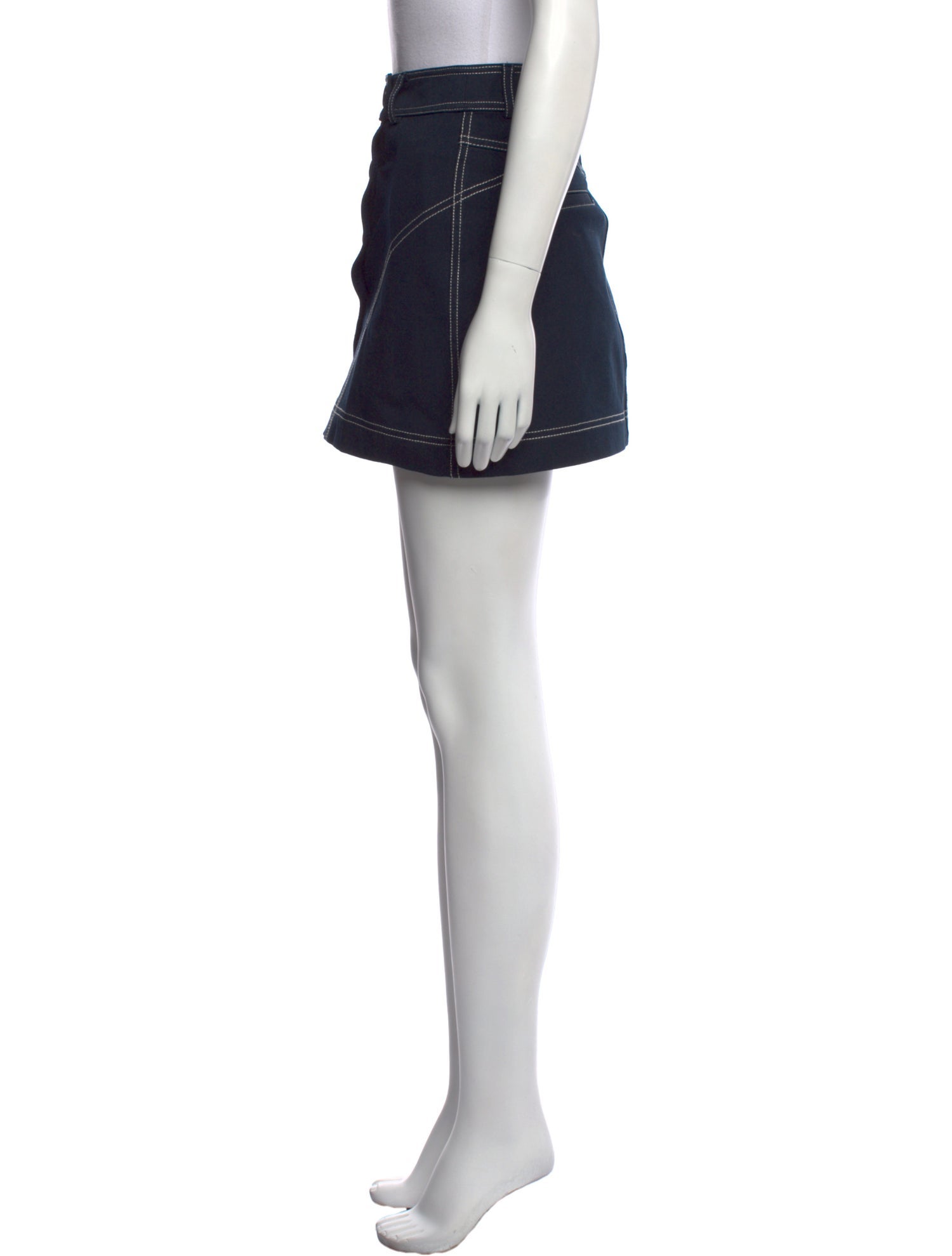 Derek Lam 10 Crosby Whipstitch Trim Mini Skirt