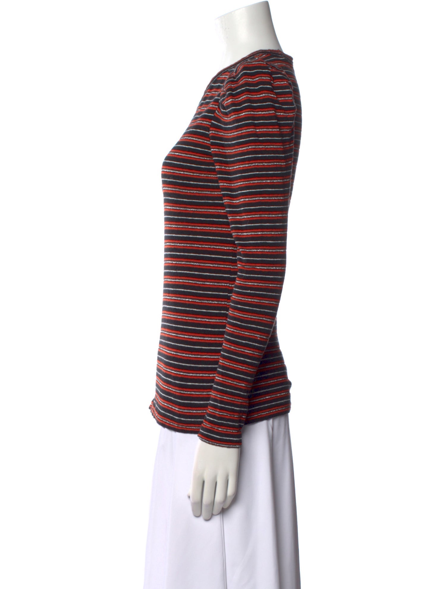 Derek Lam 10 Crosby Striped Crew Neck Top