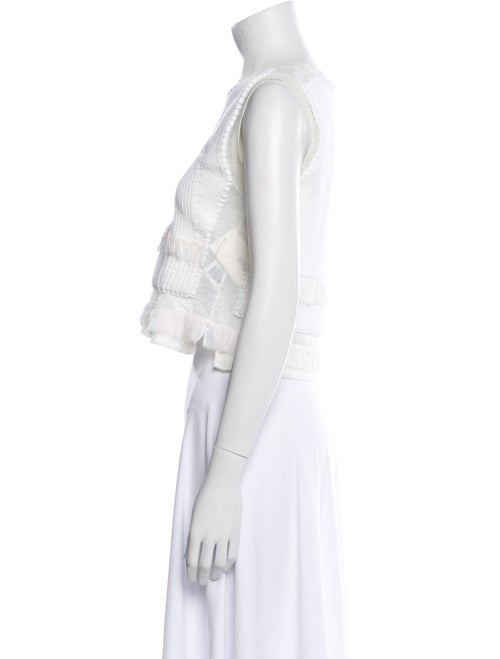 Derek Lam 10 Crosby Crew Neck Sleeveless Crop Top