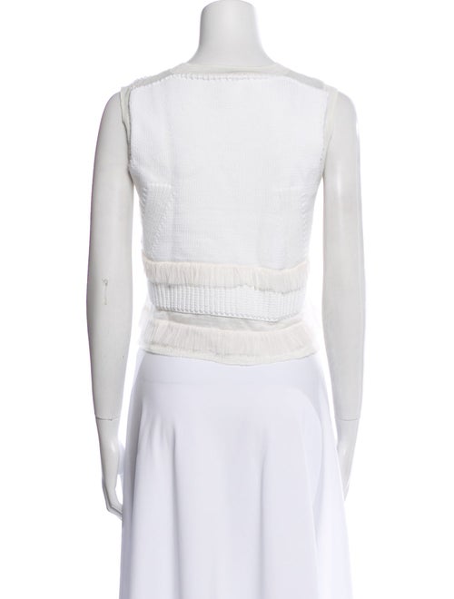 Derek Lam 10 Crosby Crew Neck Sleeveless Crop Top