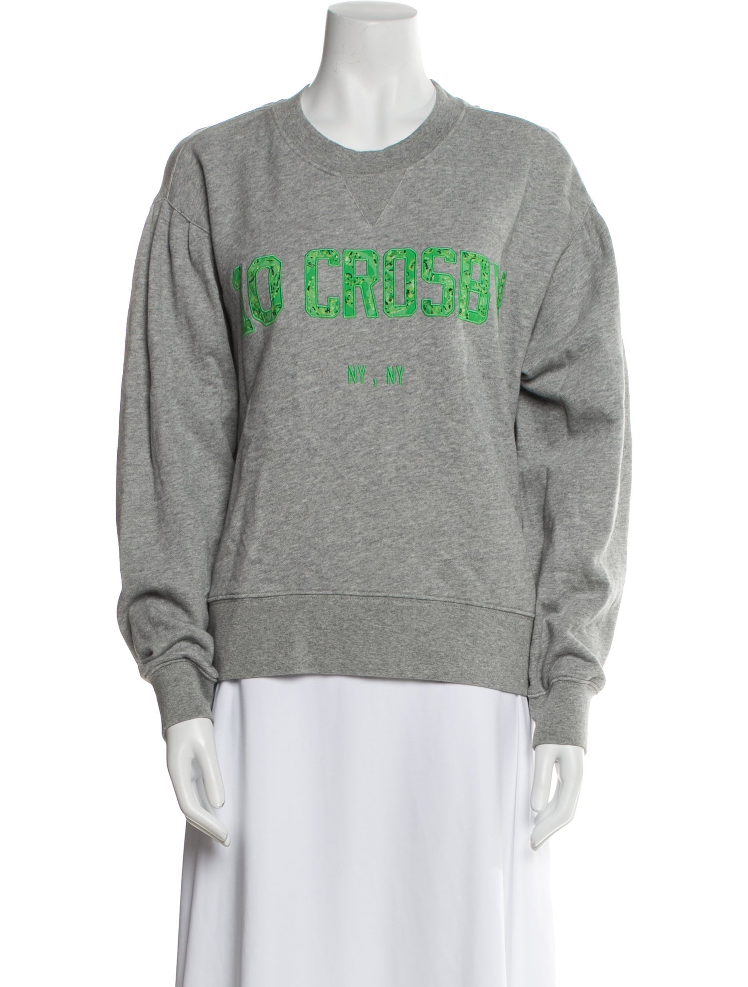 Derek Lam 10 Crosby Graphic Print Crew Neck Sweatshirt