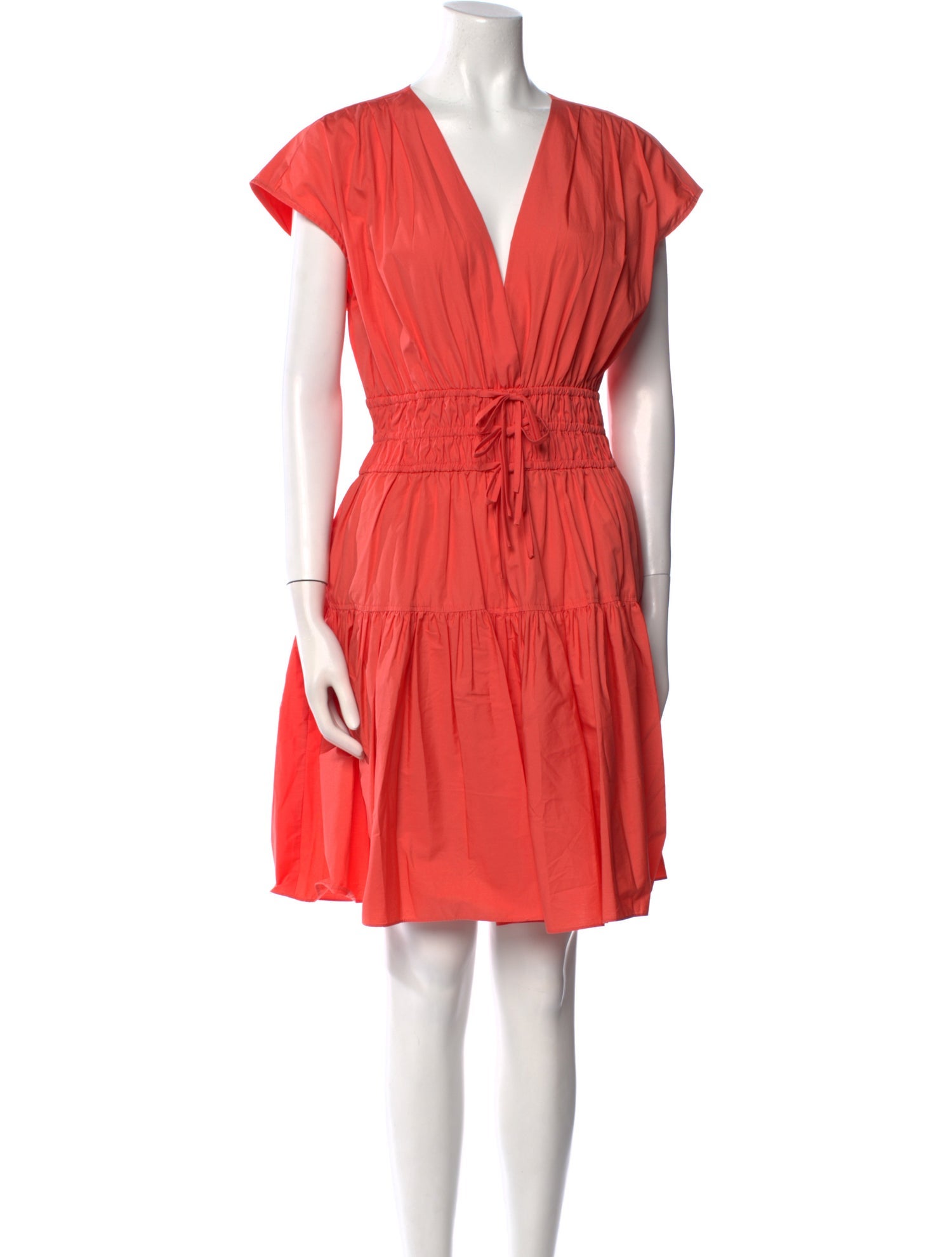 Derek Lam 10 Crosby V-Neck Knee-Length Dress