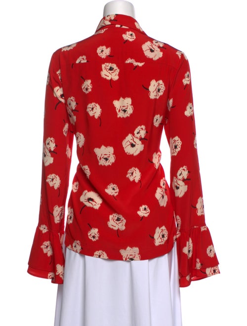 Derek Lam 10 Crosby Silk Floral Print Button-Up Top