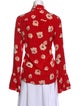 Derek Lam 10 Crosby Silk Floral Print Button-Up Top