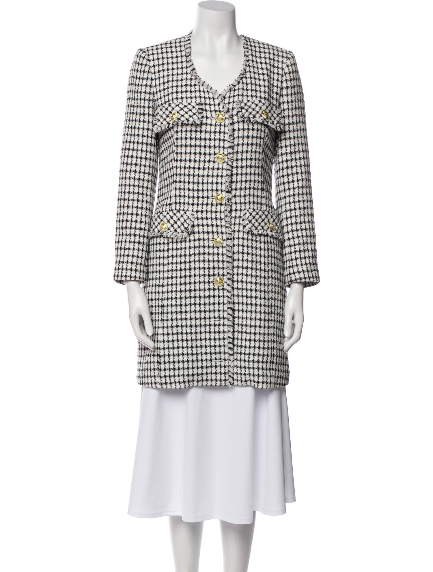 Derek Lam 10 Crosby Houndstooth Print Evening Jacket
