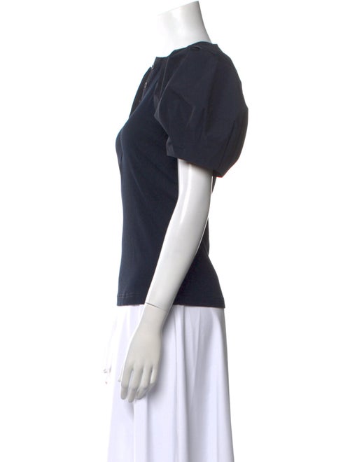 Derek Lam 10 Crosby V-Neck Short Sleeve Polo