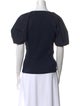 Derek Lam 10 Crosby V-Neck Short Sleeve Polo