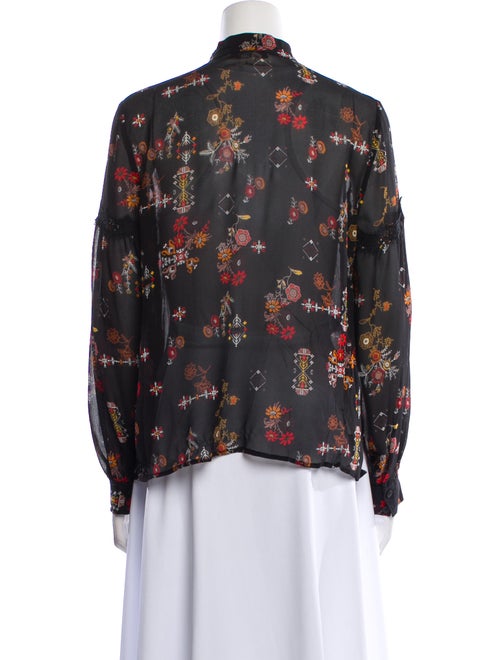 Derek Lam 10 Crosby Silk Floral Print Blouse