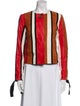 Derek Lam 10 Crosby Leather Striped Evening Jacket
