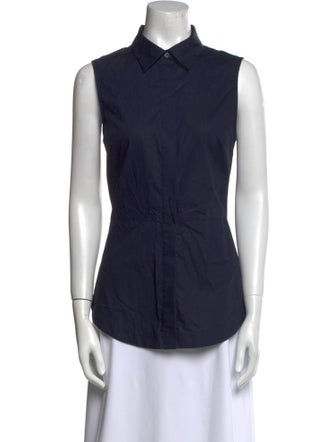 Derek Lam 10 Crosby Sleeveless Button-Up Top