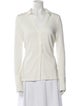 Derek Lam 10 Crosby V-Neck Long Sleeve Button-Up Top
