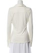 Derek Lam 10 Crosby V-Neck Long Sleeve Button-Up Top