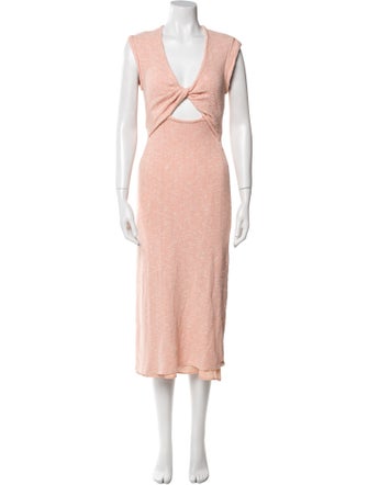 Derek Lam 10 Crosby V-Neck Midi Length Dress