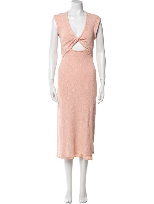 Derek Lam 10 Crosby V-Neck Midi Length Dress