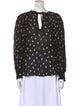 Derek Lam 10 Crosby Printed Tie Neck Blouse