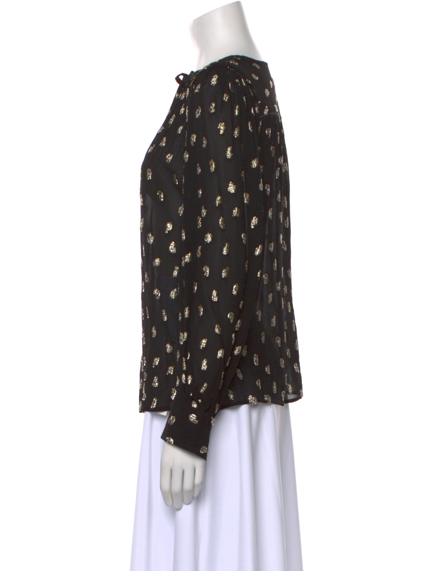 Derek Lam 10 Crosby Printed Tie Neck Blouse