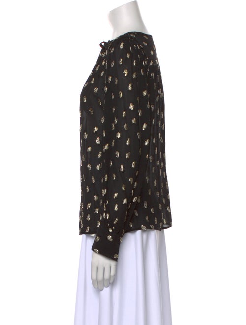 Derek Lam 10 Crosby Printed Tie Neck Blouse